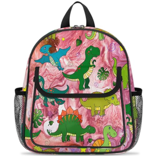 Sac à dos marbre et dinosaure pour enfants, idéal pour l'école et la crèche