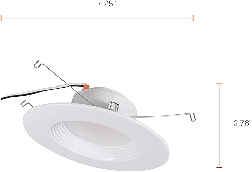Vista 13 de Sylvania - Kit de luz empotrable de 5 pulgadas/6 pulgadas con tecnología LightSHIELD, LED germicida, 9 W = 65 W, 700 lúmenes, 5 CCT selección
