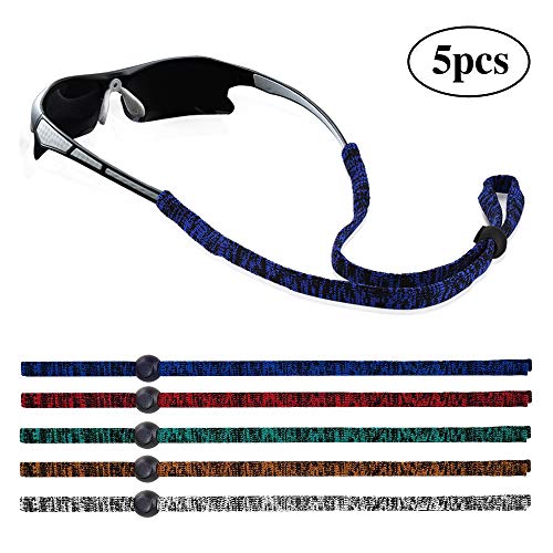 5 Pack Sports Eyeglasses Holder Strap Sunglasses Lanyard Cotton Neck Cord Retainer of Mini Tree