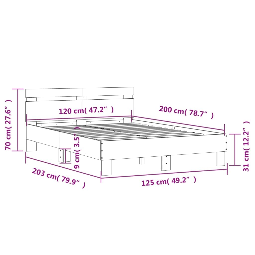vidaXL Cadre de lit sans Matelas Blanc 120x200 cm