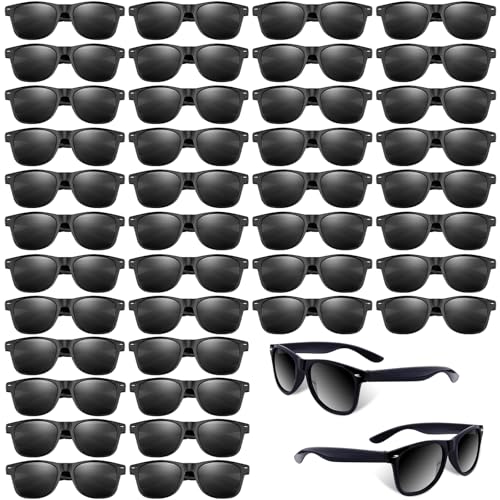 BOUBONI Party-Sonnenbrille Neonfarben lustiges Geschenk Goodie Stuffers für Sommer Strand Pool Party Geburtstagsparty (40 Black)