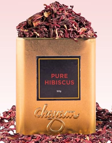 Image of CHAYAM Hibiscus Flower Infusion, 50gm | Pure Dried Hibiscus Flowers Loose Leaf | Herbal Tisane | Caffeine-Free | Rich in Vitamin C & Antioxidants
