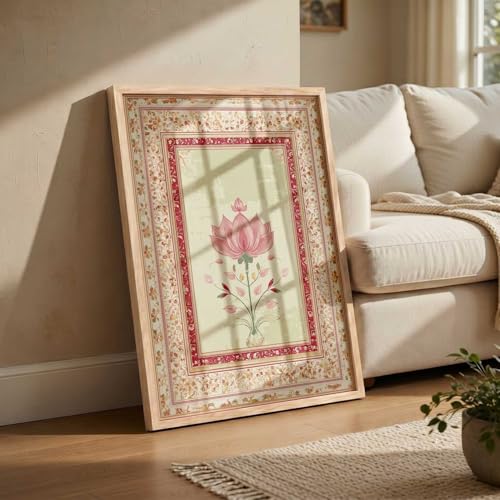 Image of kotart Madhubani Art Wall Painting Traditional Home Decoration With Frame For Living Room Bed Room Hotel Wall Decor Digital Reprint (25x37 inch)