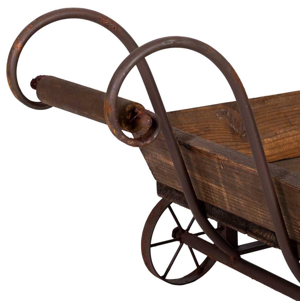 WANDERLUST DECO Carro Expositor de Madera y Metal 65x35.5x31.5h cm