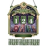 Lese-Tracker: Buchtheke aus Holz, Jahresseitenschild, Tischregal-Dekoration | Haushaltsbibliothek, Studienort, Geschenk für Bibliotheksmäuse, literarische Ecke