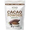 Viva-Naturals-1-Best-Selling-Certified-Organic-Cacao-Powder-from-Superior-Criollo-Beans-1-LB-Bag Viva Naturals Organic Cacao Powder, 1lb - Unsweetened Cacao Powder With Rich Dark Chocolate Flavor, Perfect for Baking & Smoothies, Non-GMO, Certified Vegan & Gluten-Free, 454 g