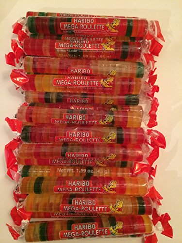 HARIBO Mega Roulette Sweet Gummy Candy, 1.59 oz. Rolls (Pack of 24) - image 2