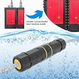 iwillink 10 Gbps Cat7 IP68, wodoszczelne złącze RJ45, złącze sieciowe, ekranowane gniazdo sieciowe do sieci LAN/kabli instalacyjnych, 1 sztuka