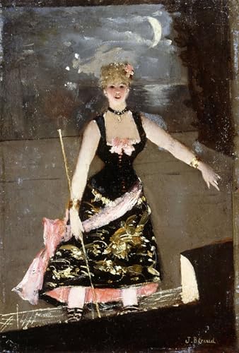 DQCJIYIGL Pinturas Famosas Carteles e Impresos Arte Della Tela il cantante di music hall di Jean Beraud para la Decoración del Hogar del Dormitorio 60x90cm