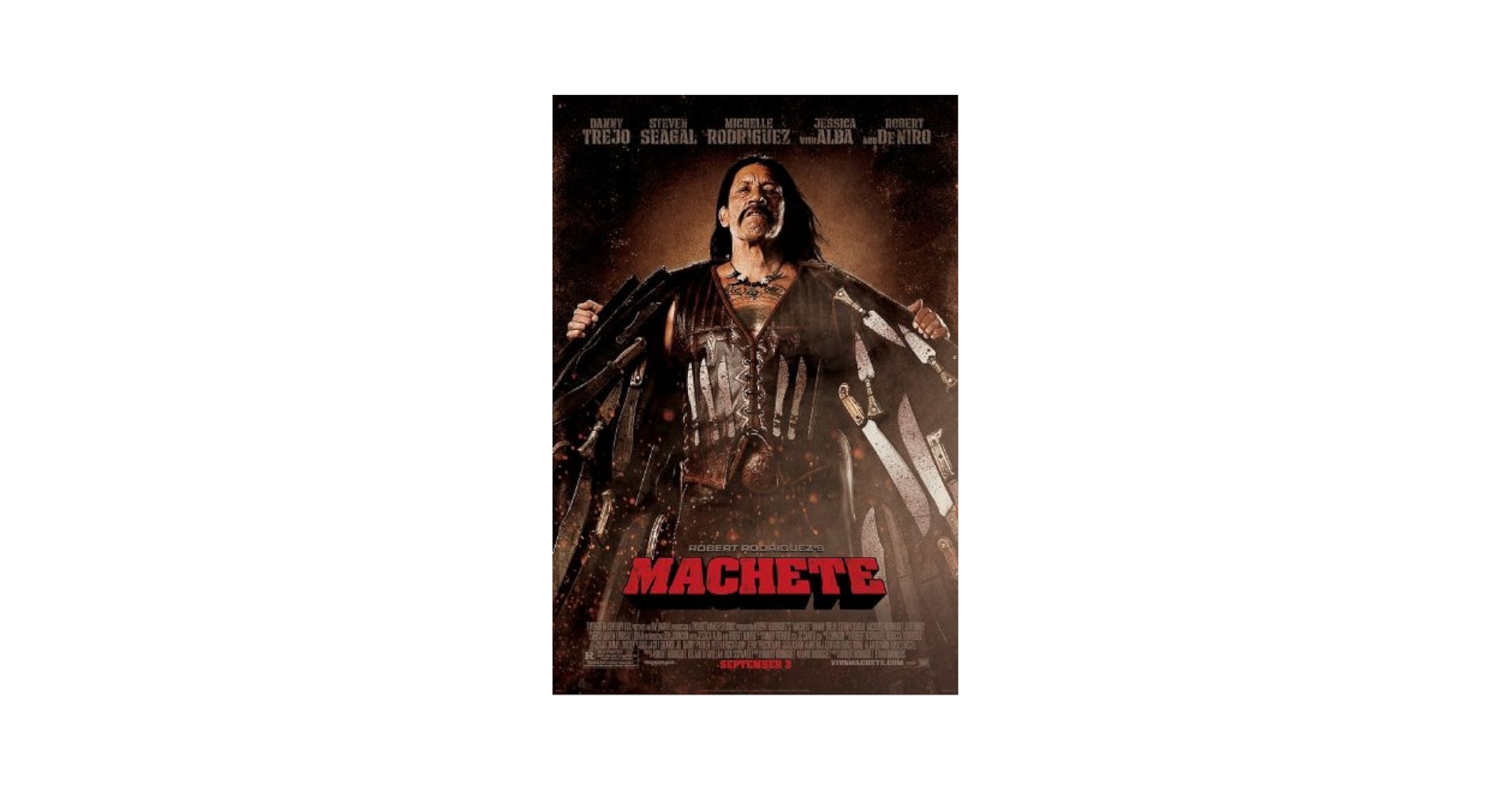 Amazon.com: MACHETE (2010) 原創正版電影海報27x40 - 雙面