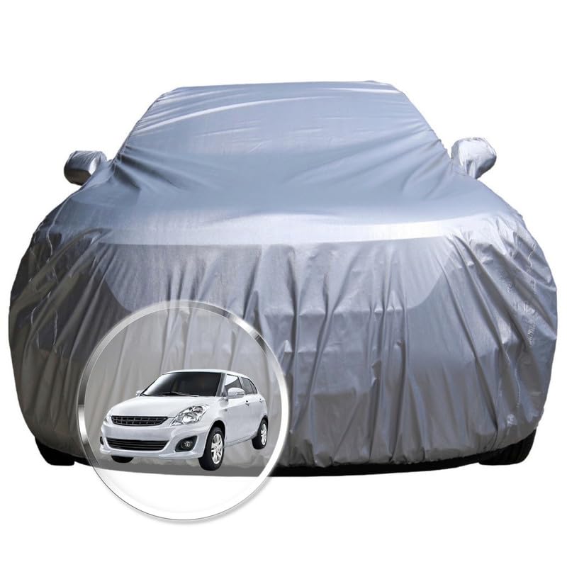 Image of NEODRIFT 'CrystalTech' Car Cover for Maruti Suzuki Dzire (Multi-Layered & Breathable Fabric, 100% Water-Resistant, All Weather Protection, Tailored Fit) (Colour: Crystal Silver) (Model: 2008-2010)