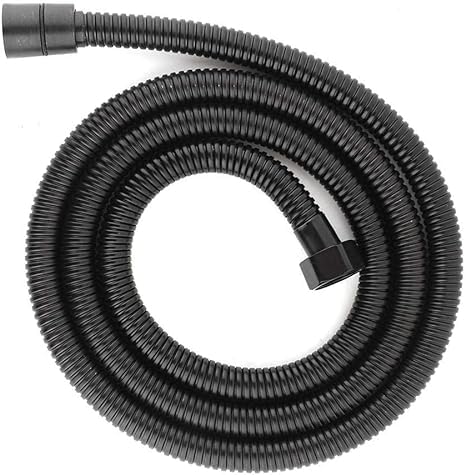 Manguera de ducha de repuesto universal de 1 m, color negro, antitorceduras, ajuste estándar y manguera de ducha flexible para una fácil instalación y uso