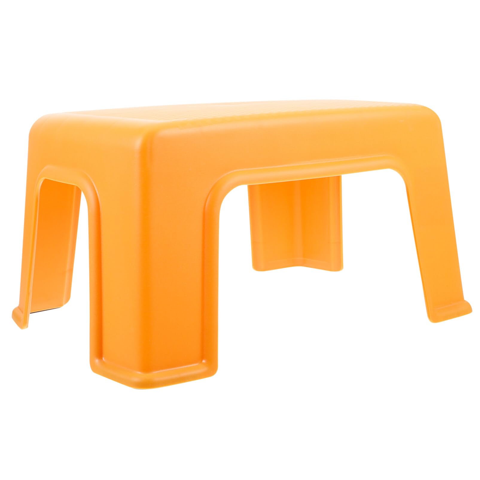 Kichvoe Kids Step Stool, Toddler Step Up Stool Plastic Stool Ladder Helper Bathroom Safety Bottom Potty Training Stool Shower Bench for Bathroom Sink Orange