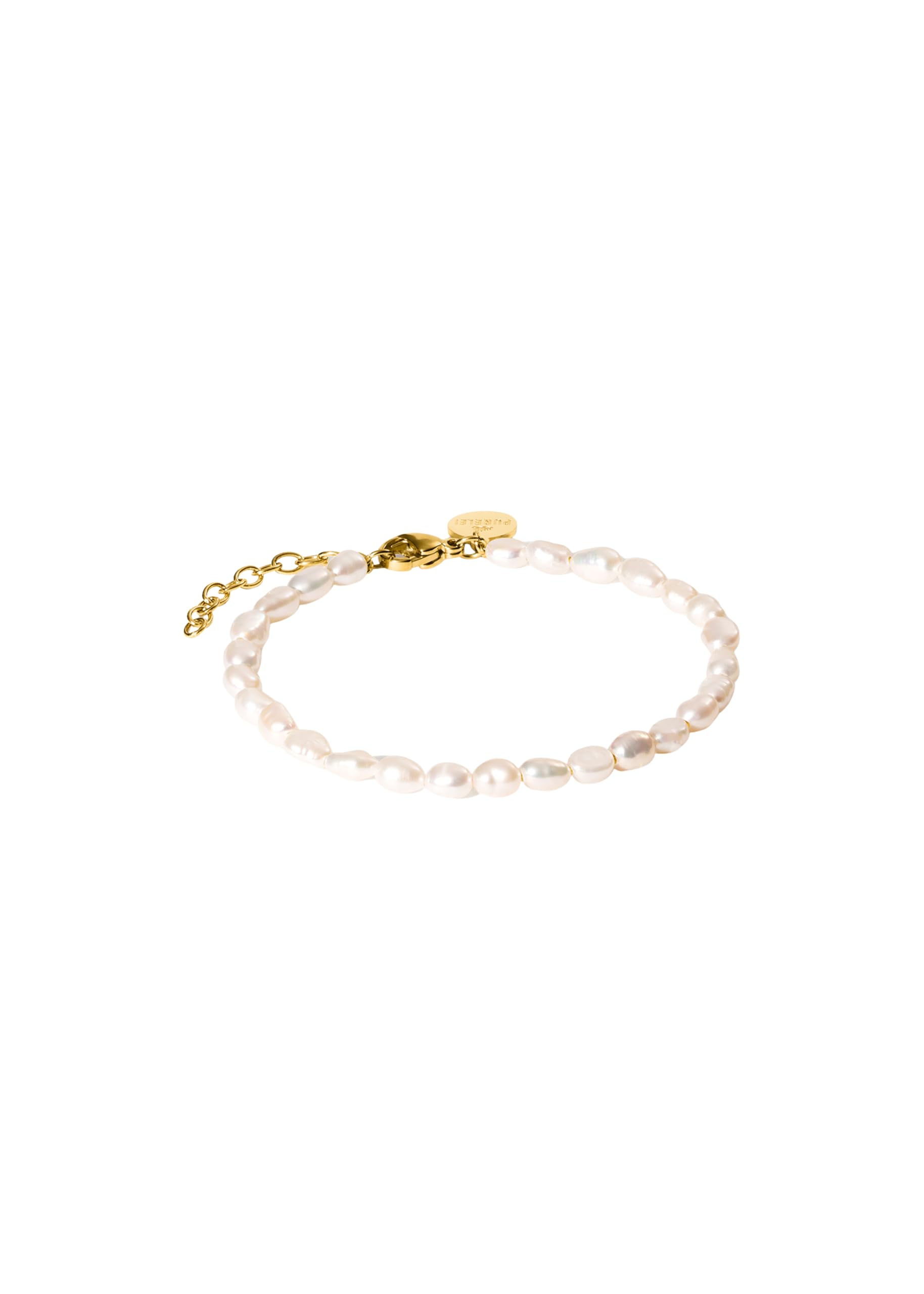 Purelei Pearlfection Armband – Armband mit echten Süßwasserperlen – 14K/18K vergoldeter Edelstahl – 16–19 cm – eleganter Perlenschmuck – Verstellbar