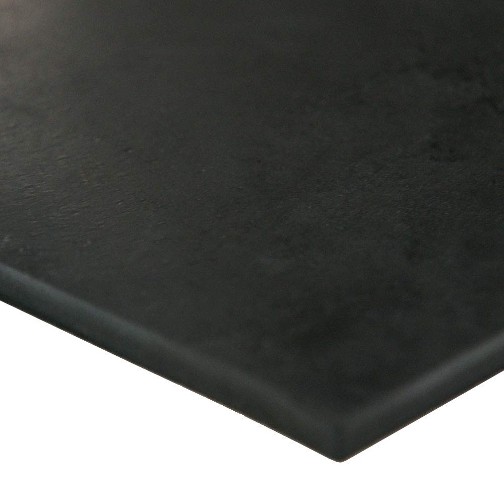 Neoprene Sheet, 80A Durometer, Smooth Finish, Adhesive Backing, Black, 0.125" Thickness, 12" Width, 24" Length