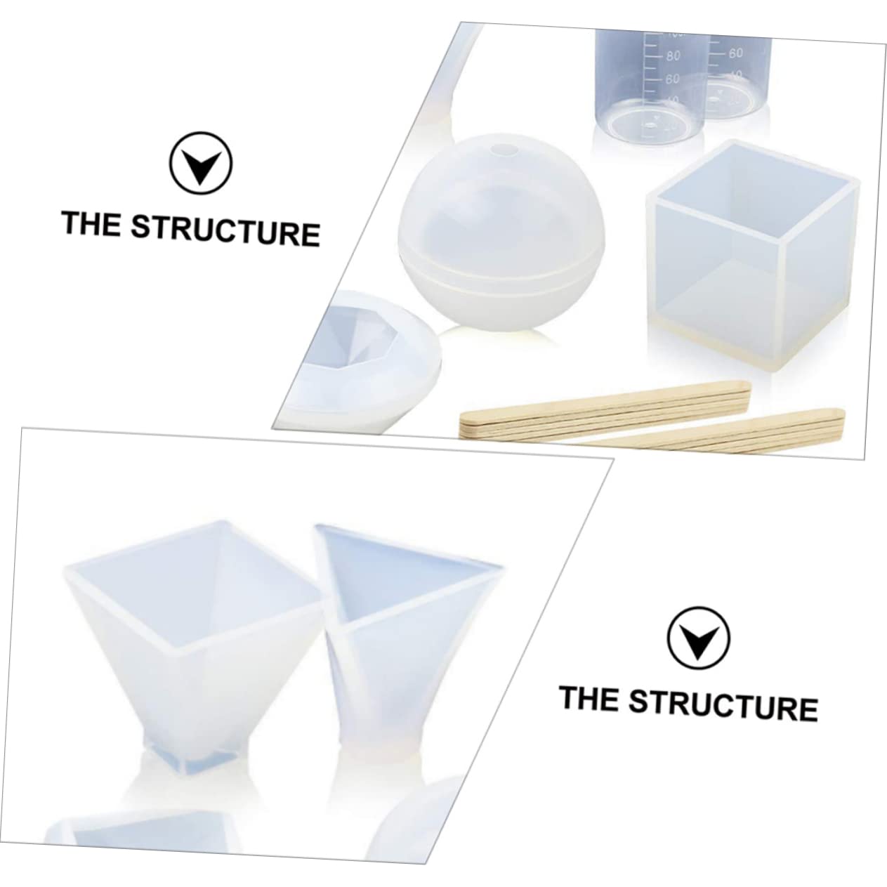 Stampi in Silicone per Resina, Set da 18 Pezzi, Forme Diverse, Facili da Sformare e Lavare, per Creazioni Fai da Te