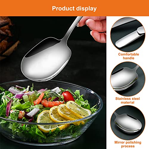 2 Pieces Stainless Steel Large Buffet Serving Spoons, 25.5 x 7.5cm With Long Handle, Dishwasher-Safe for Kitchen, Restaurant, Banquet - Image 4