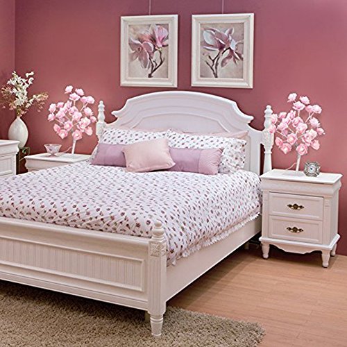 LINFON Table Lamp Flower Desk Lamp Pink Rose Night Light Wedding Living Room Bedroom Party Home Decor