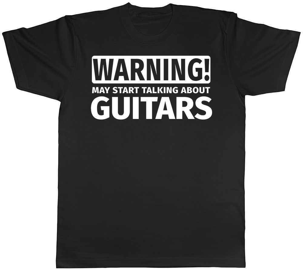 Shopagift Warning May Start Talking About Guitars Unisex T-Shirt Black