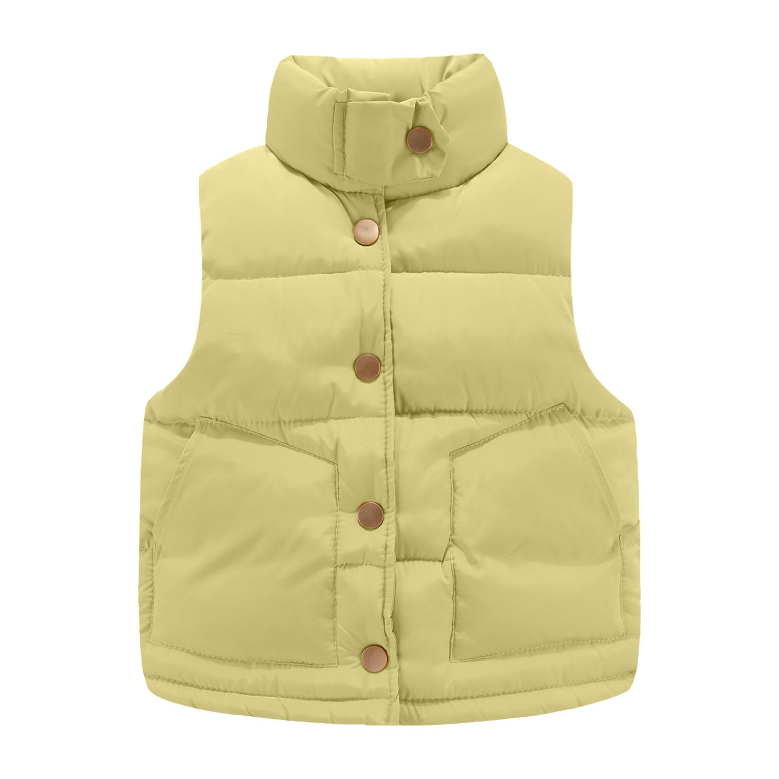 Mud Kingdom Chaleco cálido para niños y niñas, cuello alto, invierno