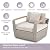 HOMREST 6 Pieces Patio Furniture Set, Outdoor Sectional Conversation Rattan Sofa Set with Ottoman and Outdoor Side Coffee Table for Garden, Porch, Backyard (Light Gray)