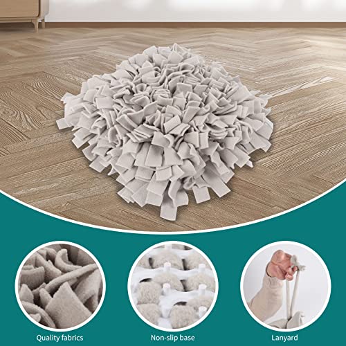 IEUUMLER Schnüffelteppich Hund Riechen Trainieren Schnüffeldecke Futtermatte Trainingsmatte für Haustier Hunde Katzen IE075 (45x45cm, Grey-2)