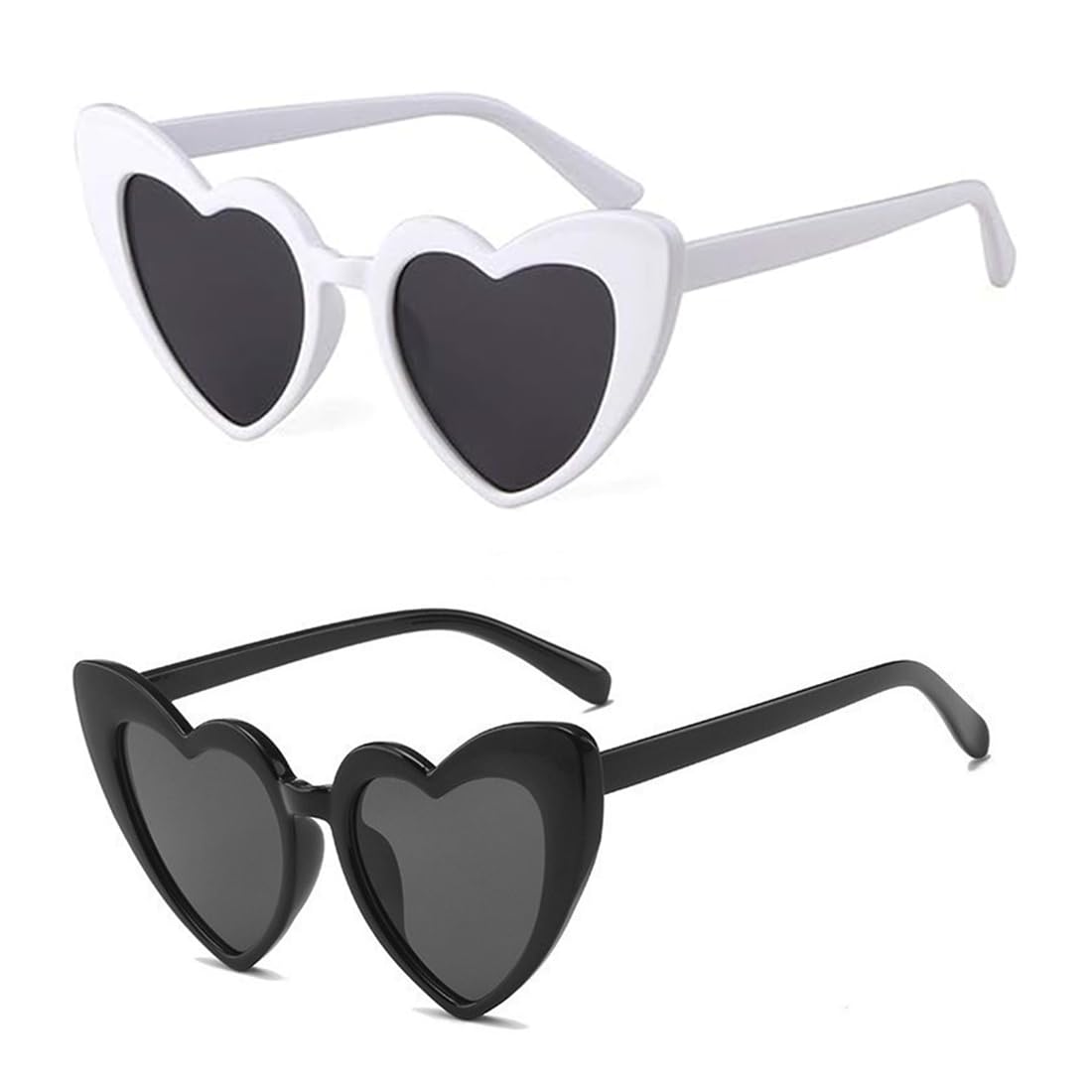 Occhiali Da Sole Cuore Vintage | UV400 Protezione | Lenti Grigie Per Donna Uomo - Foto 13