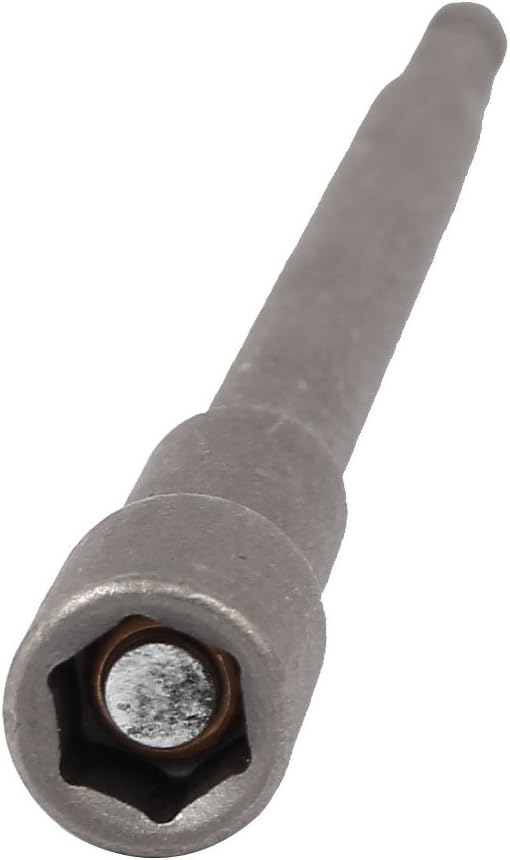 Aexit 8mm Magnetic Wrenches Hexagon Shank Metal Hex Nut Driver Bit Tool Gray Socket Wrenches 150mm Long