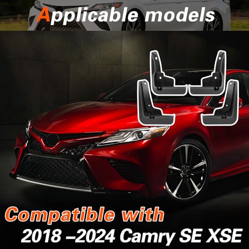 Image of 2018 Camry Sport Mud Flaps Mud Guards Compatible with Toyota Camry 2018-2022 Splash Guard No Drilling Required All Weather Mudflaps(Set of 4)