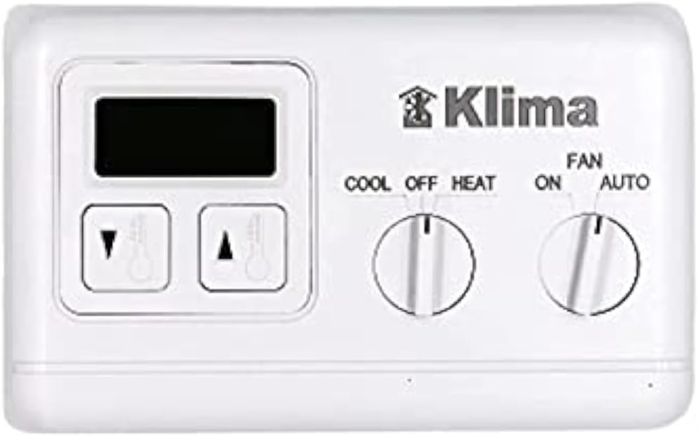 Klima Central Air Conditioner Thermostat TH-400-24V/220V Working - Digital Screen with Buttons