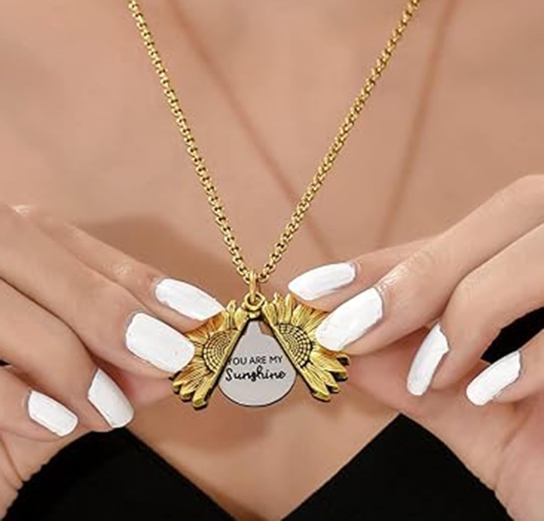 A Mia Figlia Girasole-Argento S925 Collana a cuore regalo per figlia – IT
