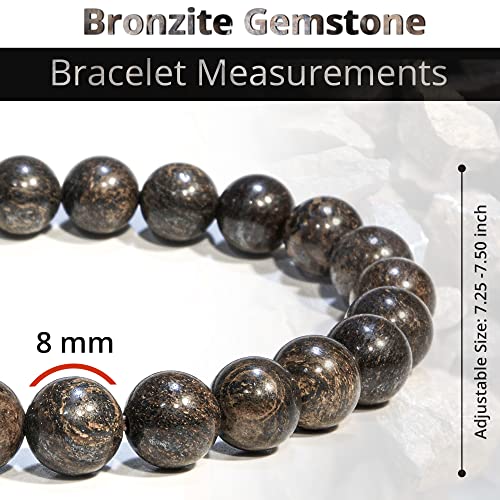 Image of ANAYA AGATE Healing Crystal Bracelet for Women and Men - 8mm Round Beaded Bracelet for Men and Women - Unisex Stretchy Gemstone Bracelet for Healing and Protection