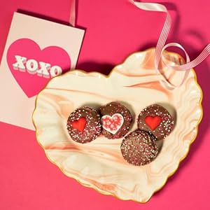 I LOVE YOU Red Valentine Chocolate Dipped Sandwich Cookies Olde Naples Hand Decorated Cookies Romantic Gift Basket 7pc Chocolate Sandwich Cookies Assortmentent