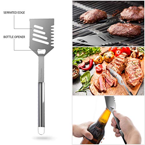 Conjunto completo de ferramentas de churrasco doméstico - Acessórios de churrasqueira de aço inoxidá
