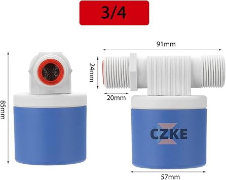 Automatic Float Valve Water Level Control Floating Ball Valve Installed Inside Tower Tank Liquid Level Switch(1/2)