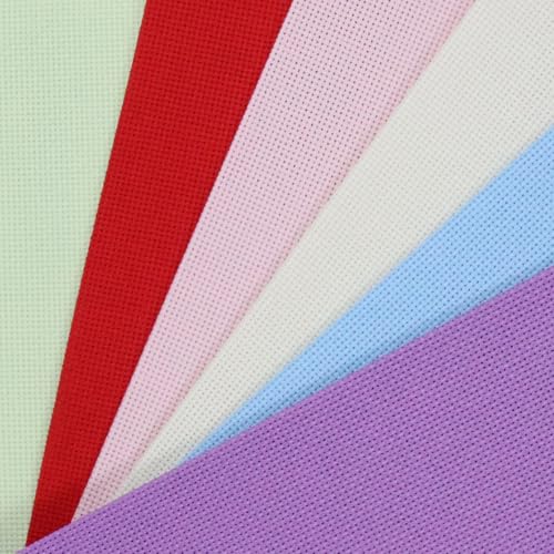 Image of KCS 6 pc of 12 inch x 18 inch (30cmx45cm) Counted Cotton Aida Cloth Cross Stitch Fabric (18CT-E)