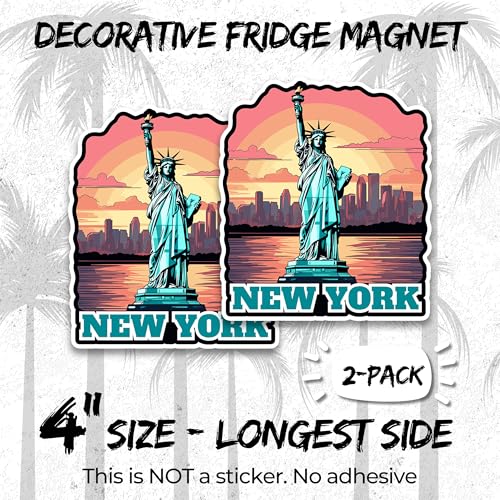 Imán Decorativo Estatua de la Libertad 4 Pulgadas Pack 2 miniatura 2