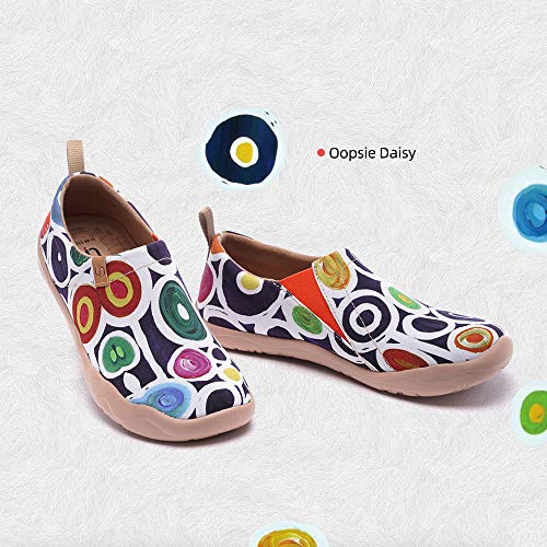 Image of UIN Women's Artistic Slip-On Shoes Vibrant Floral Casual Loafers Lightweight Comfortable Travel Footwear
