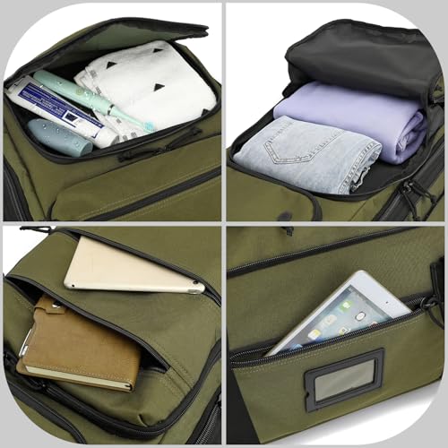 Extra Large Rolling Travel Duffle Bag with Wheels Shoes Compartment Wet Pocket 85-100L Big Expandable Duffel Bag for Men Women Heavy Duty Foldable Carry on Collapsible Luggage Camp image 6