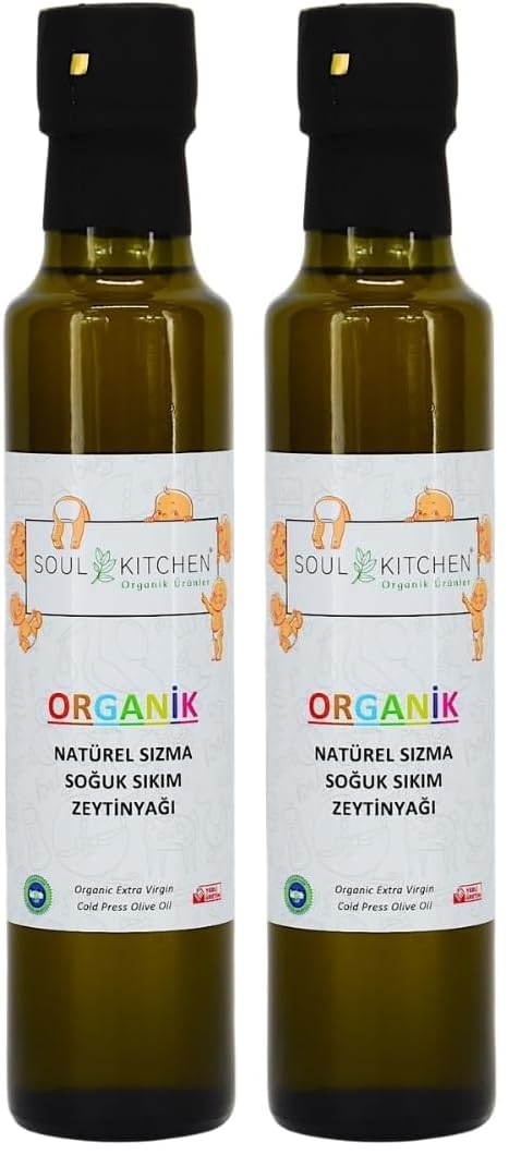 Soul Kitchen Organik Natürel Sızma Soğuk Sıkım Zeytinyağı 250ml (2 paketi)
