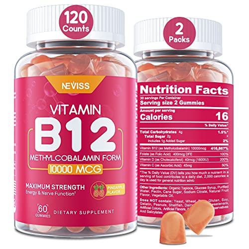 Buy Vitamin B12 Gummies 10000 mcg, Methylcobalamin Methyl b12 with