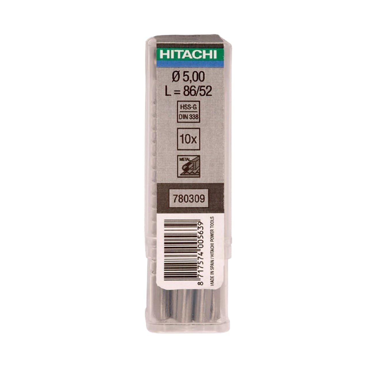 Foret metal HSS 4mm HIKOKI 780297 foret helicoidal DIN 338 pour perceuse rotative