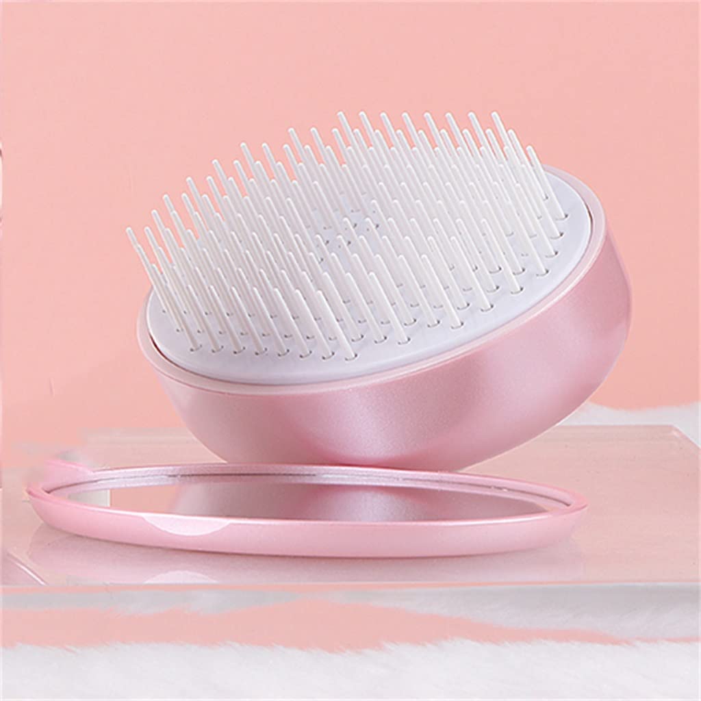 Pettine a Specchio, Pettine Portatile da Portare con s茅, Pettine Pieghevole, Piccolo Pettine con Cuscino d'Aria e airbag, Pettine per Capelli Senza Nodi, da Donna