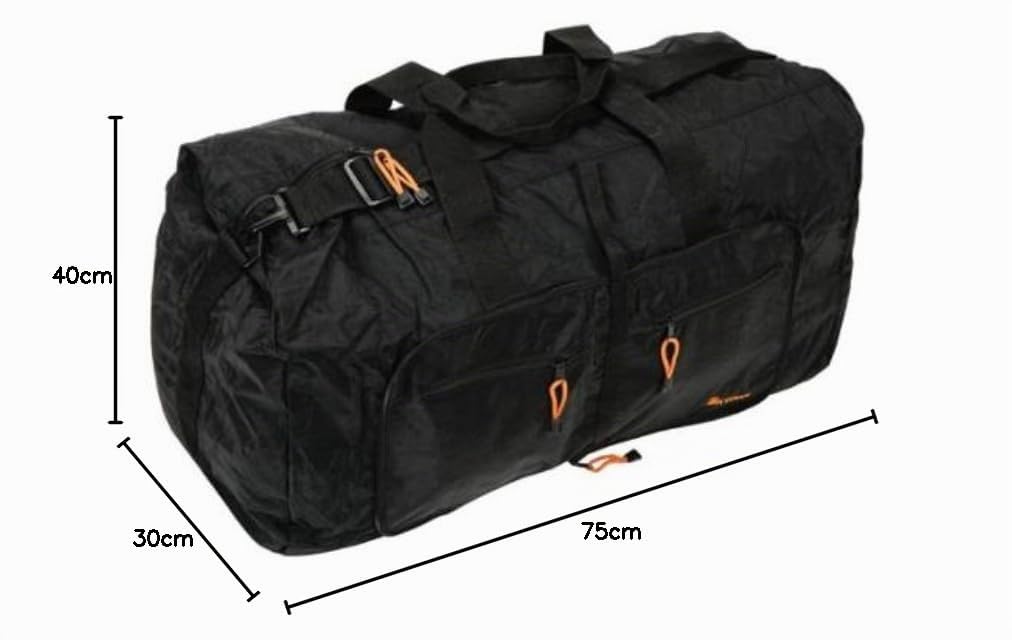 Borsa da viaggio pieghevole, 90 l, colore: Nero