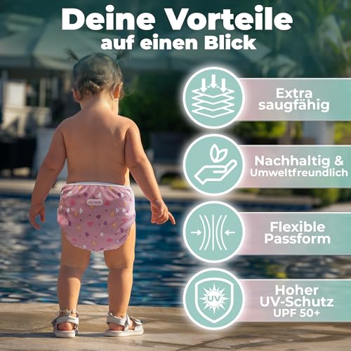 KIDVERSE Schwimmwindel Baby 0-3 Jahre - Schwimmwindeln wiederverwendbar – Ansicht 2
