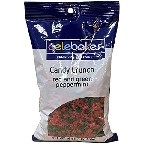 Celebakes By CK Products Candy Crunch Red Green Peppermint, 1Lb Cover