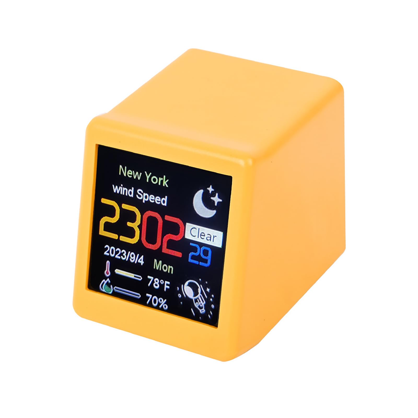 ZEZEFUFU Mini Clock Desktop Smart Digital WiFi Web Weather Clock with 1.5Inch Display Screen Parts