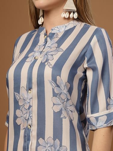 Image of Stylum Women's Floral Printed Rayon A-Line Kurta