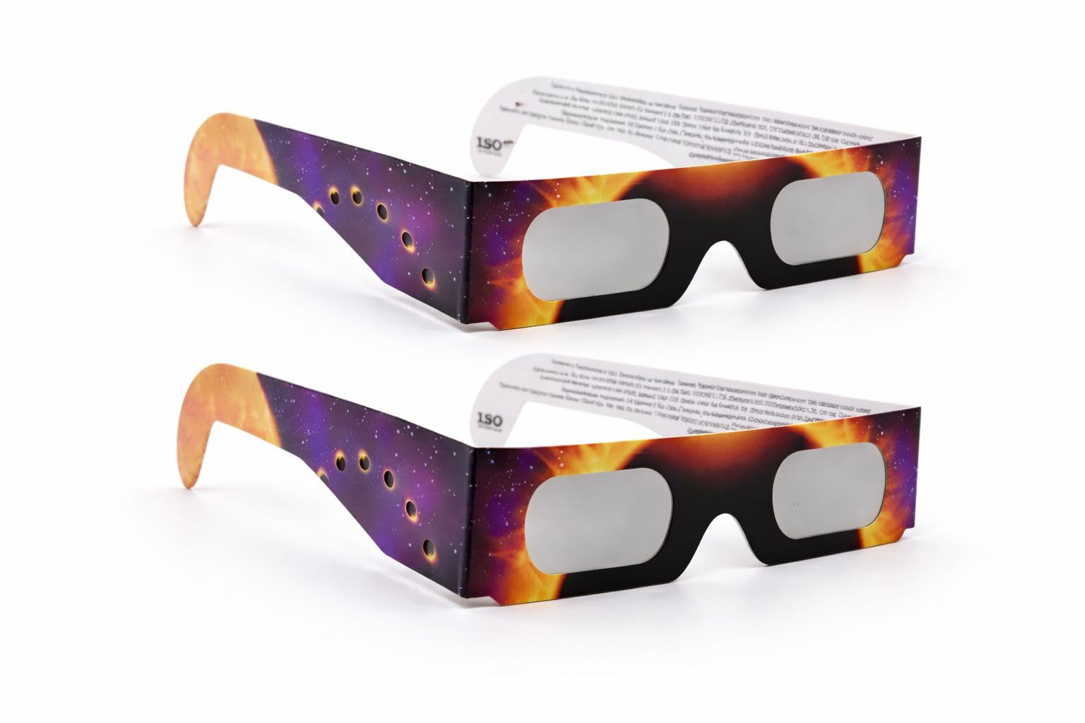 ️ Gafas Eclipse Solar Homologadas ISO 12312‑2 –Pack De 2 Gafas- Gafas Para Ver Eclipse Solar Homologadas con Certificado CE y Protección Total
