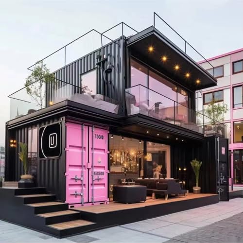 2-Story Fashionable 20ft Container Street Shop Prefab Shipping Co...